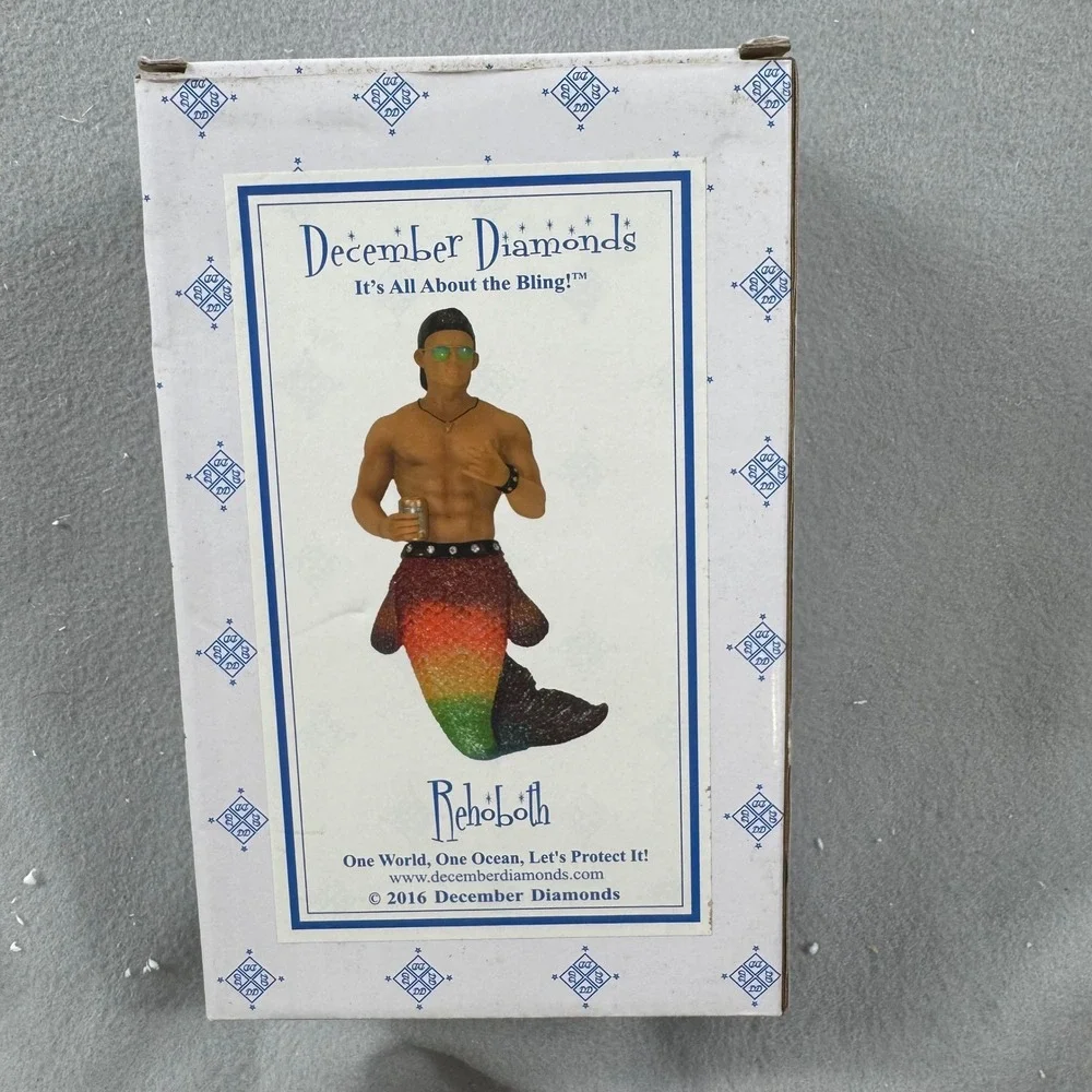December Diamonds 2016 Rehoboth Merman Retired Ornament 55-55002 Rainbow NIB